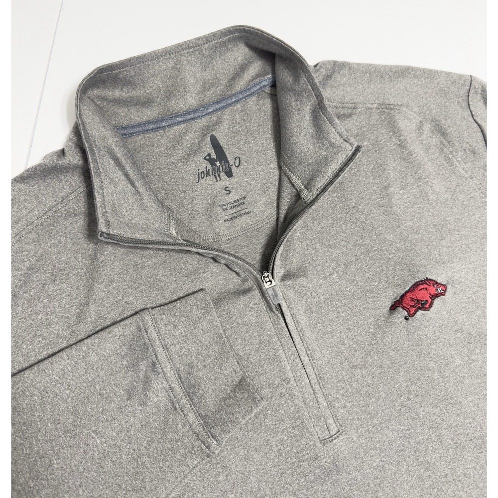 Johnnie O Men's Performance 1/4 Zip Pullover Arkansas Razorbacks S Golf Football